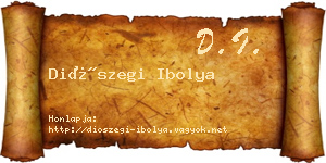 Diószegi Ibolya névjegykártya